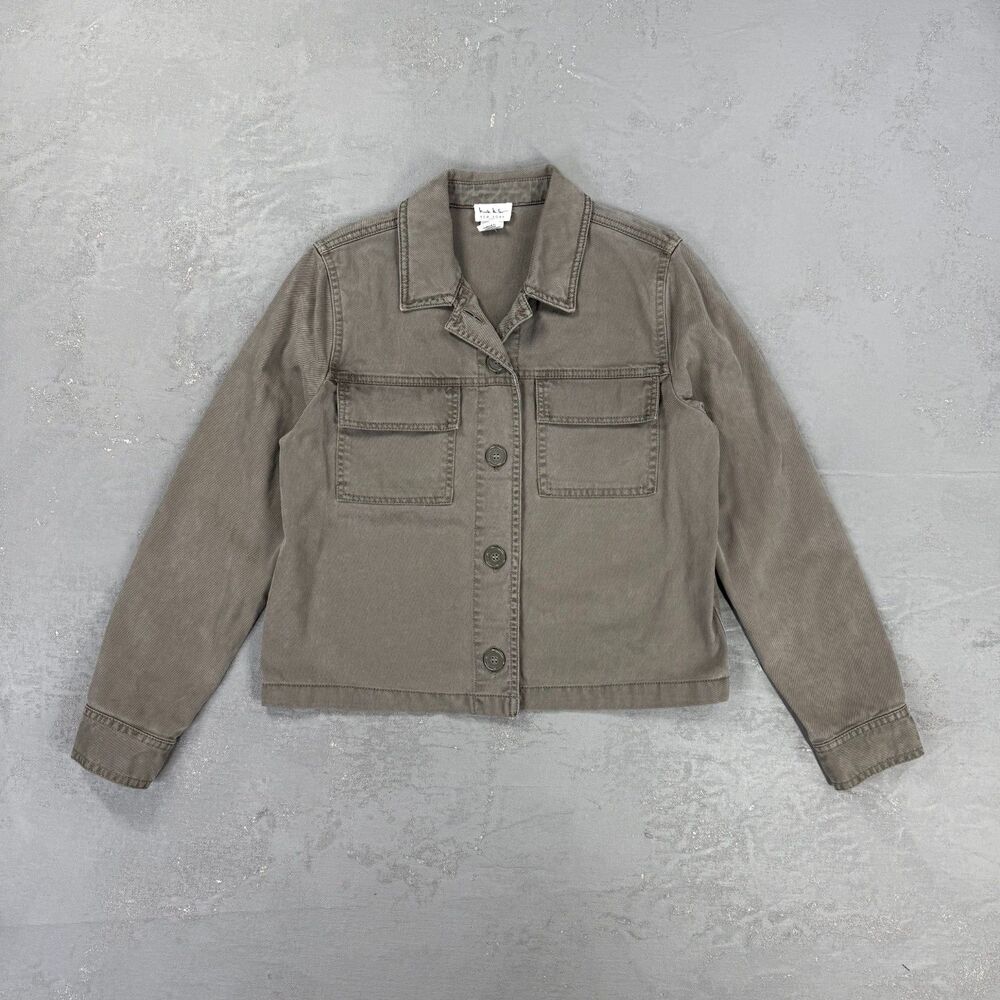 Nicole Miller Cotton Twill Boxy Lightweight Jacket Women's Medium